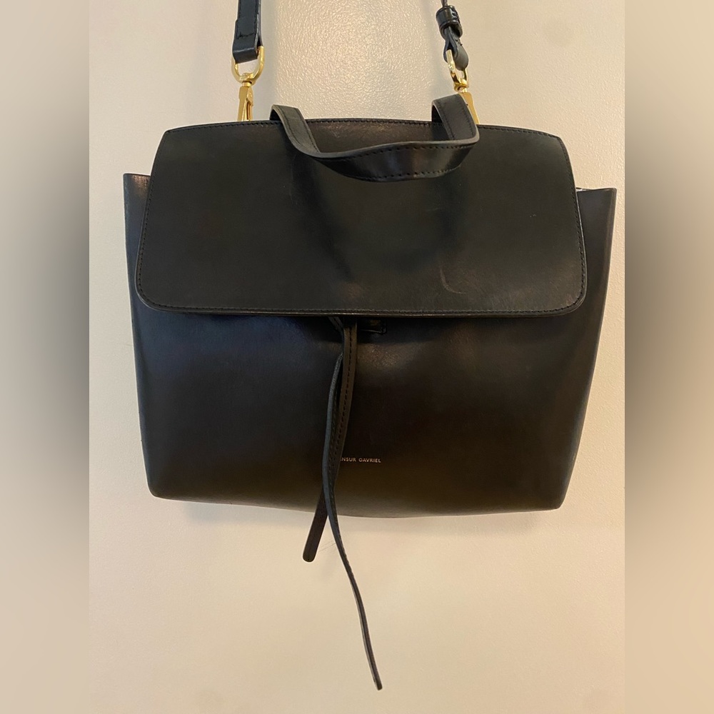 Mansur Gavriel Mini Soft Lady Bag - Black and Silver